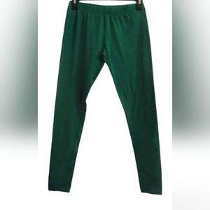 NO BOUNDARIES | Green Leggings Pull In Stretch Pants Elastic Waist | Medium